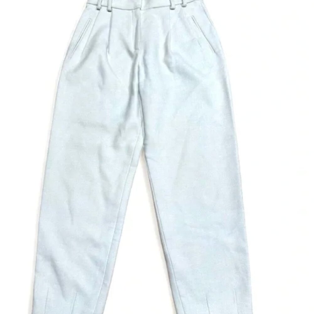 Giorgio Armani Runway Wool Stretch barrel Baggy Trousers IT 42Small Light Gray
